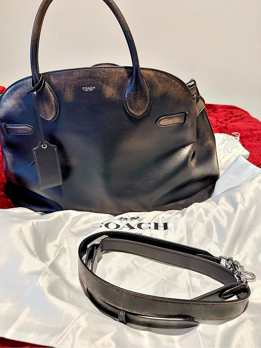 Coach Sft Empire 48 Bag Leather Shoulder Bag Loved Leather